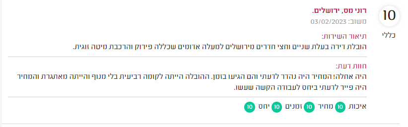 דירוג עסק במידרג